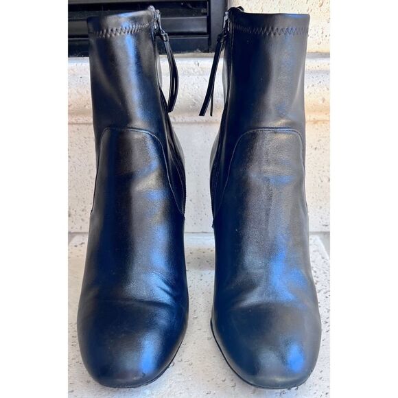 Rebecca Minkoff Black Leather Ankle Boots Zip Closure on Inside Ankle Size 9.5 - Picture 3 of 14